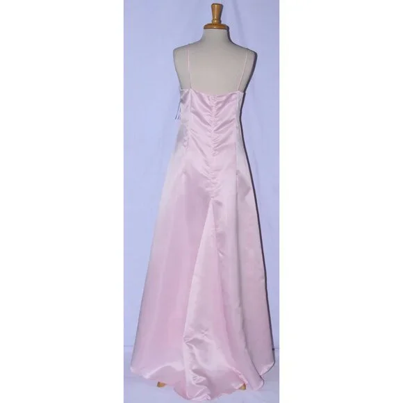 Juliet #1950 Satin Floor Length Bridesmaid Gown-Size 2X, 3X -PINK-NEW With Tags - Picture 2 of 6